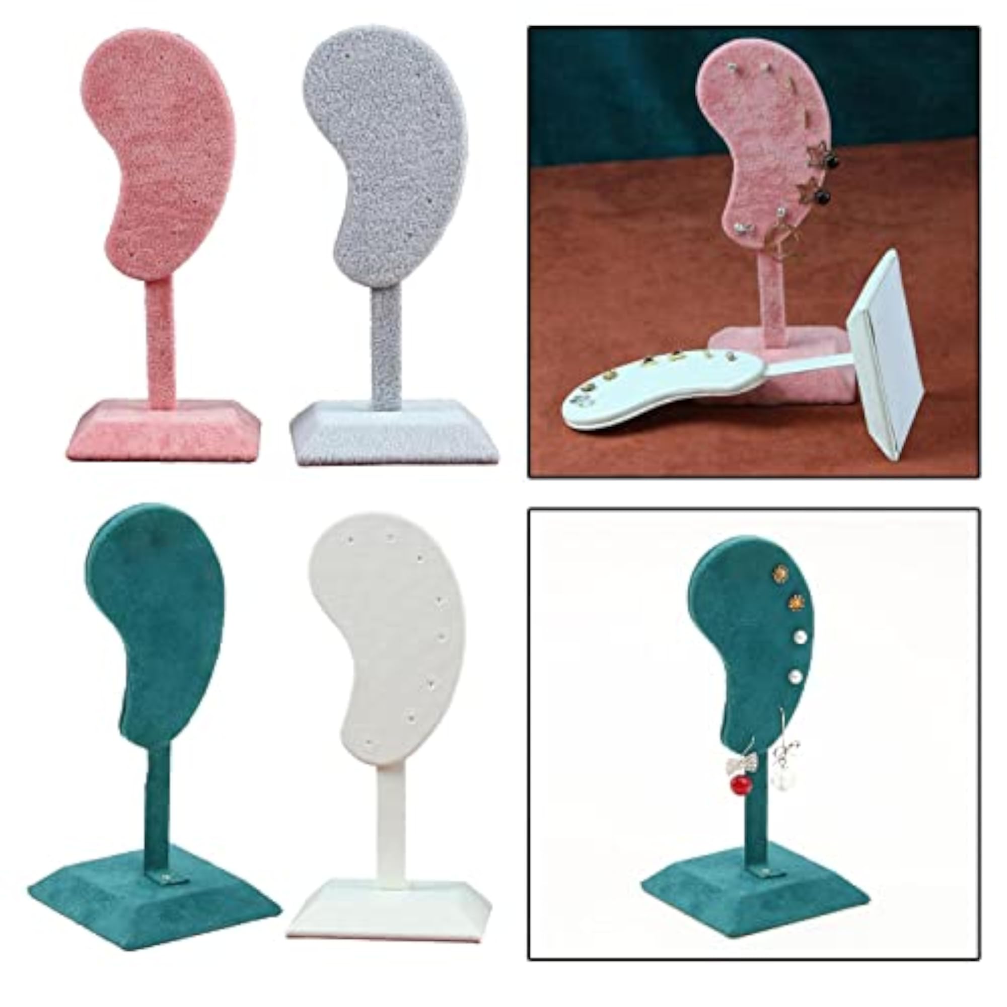Earring Display Stand Multi-purpose Organizer Holder Beige
